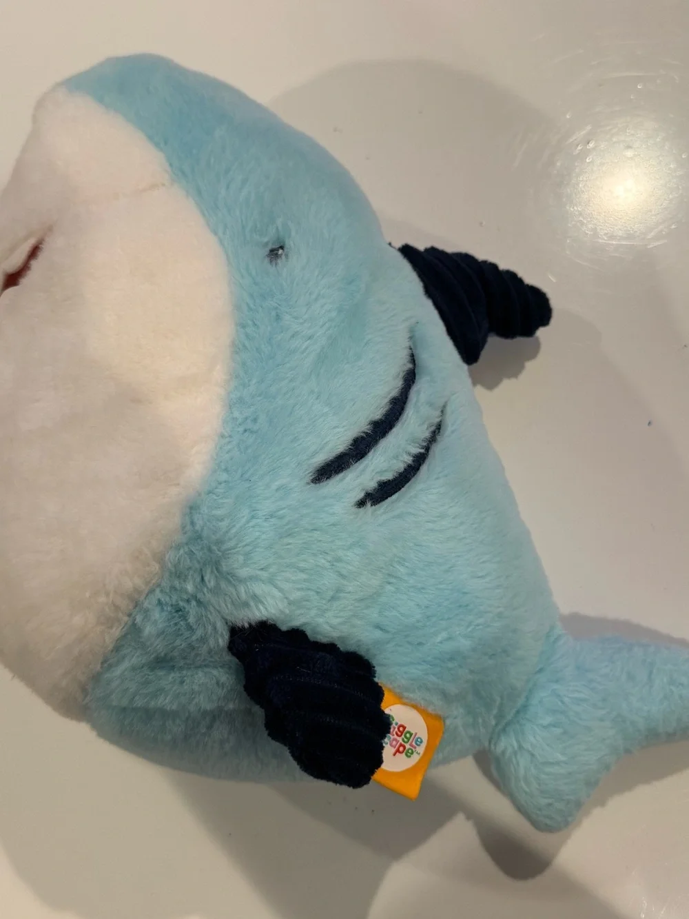 10” Gigglescape Plush Blue White Shark with Pocket Mouth - Target Giggle scape